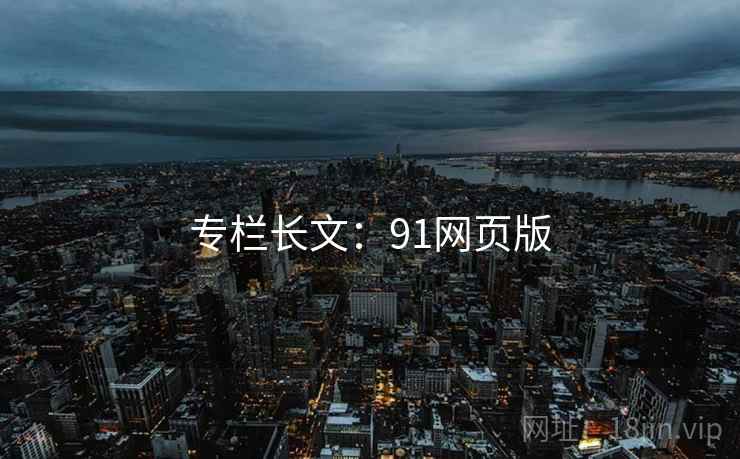 专栏长文：91网页版
